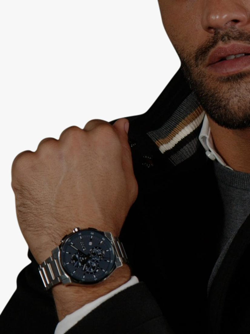 HUGO BOSS chronograph bracelet watch 44mm, imported from the UK