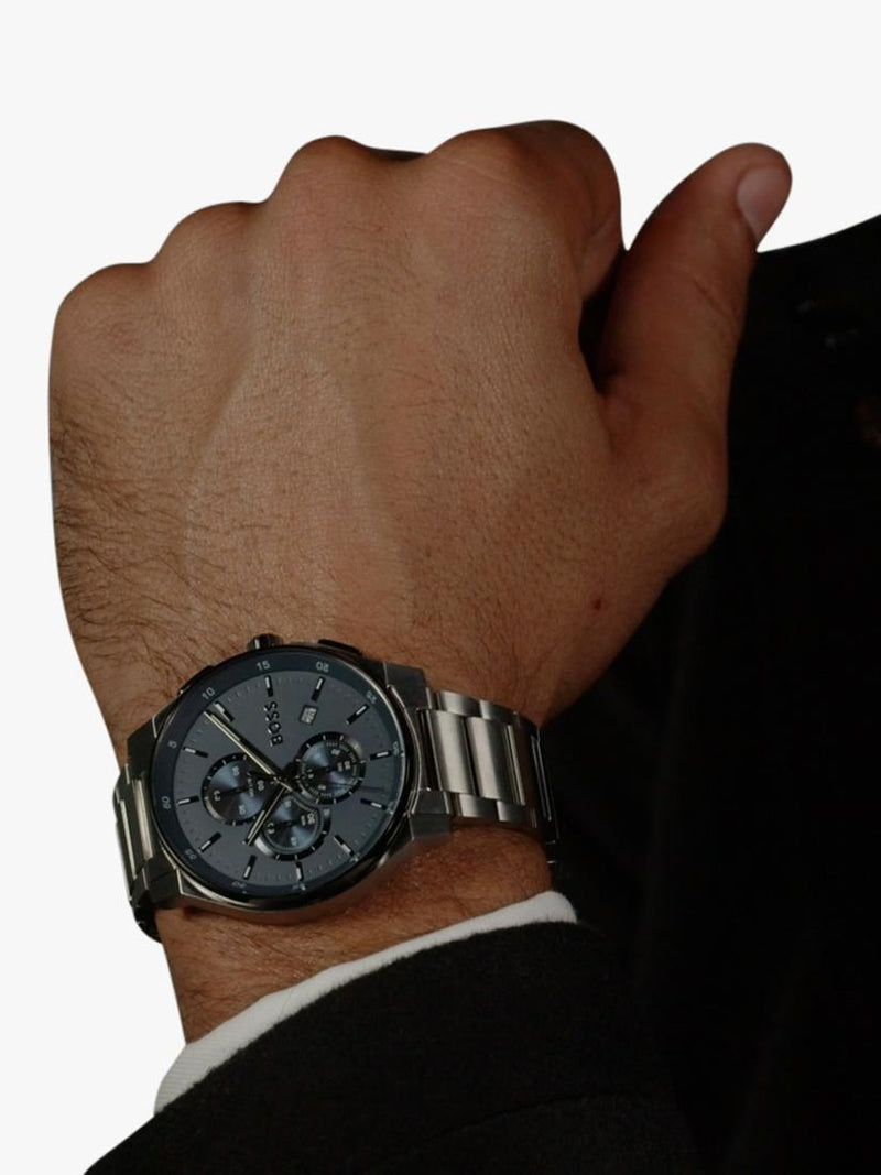 HUGO BOSS chronograph bracelet watch 44mm, imported from the UK