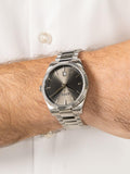 HUGO BOSS men's watch 40mm stainless steel grey dial (British brand)