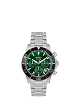 John Lewis HUGO BOSS Men's Chronograph Bracelet Strap Watch, Silver- Buy online at McGrocer