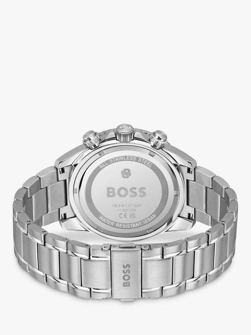 HUGO BOSS silver chronograph watch 44mm, imported from the UK