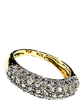 L&T Heirlooms 9ct gold diamond boat ring UK size J, UK version