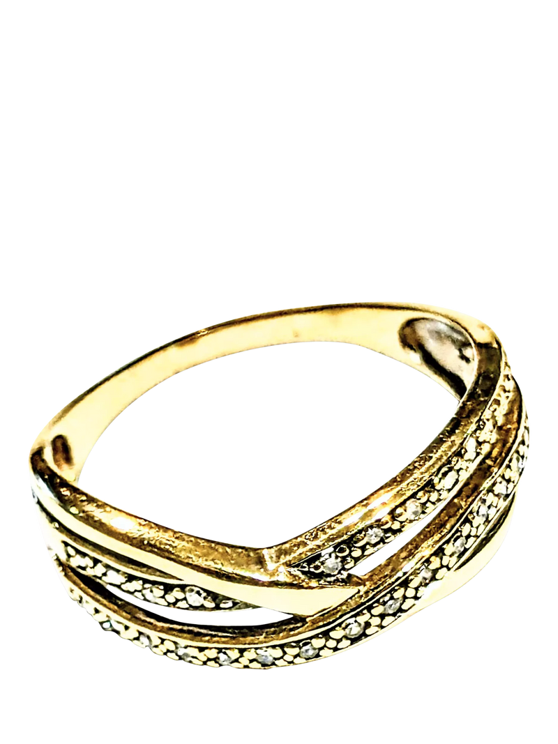 L & T Heirlooms pre-loved gold diamond ring S - British product