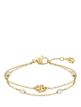 John Lewis HUGO BOSS Layered Chain Pearl Charm Bracelet Gold- Buy online at McGrocer