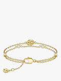 HUGO BOSS layered chain pearl charm bracelet gold, imported from the UK