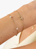 HUGO BOSS layered chain pearl charm bracelet gold, imported from the UK