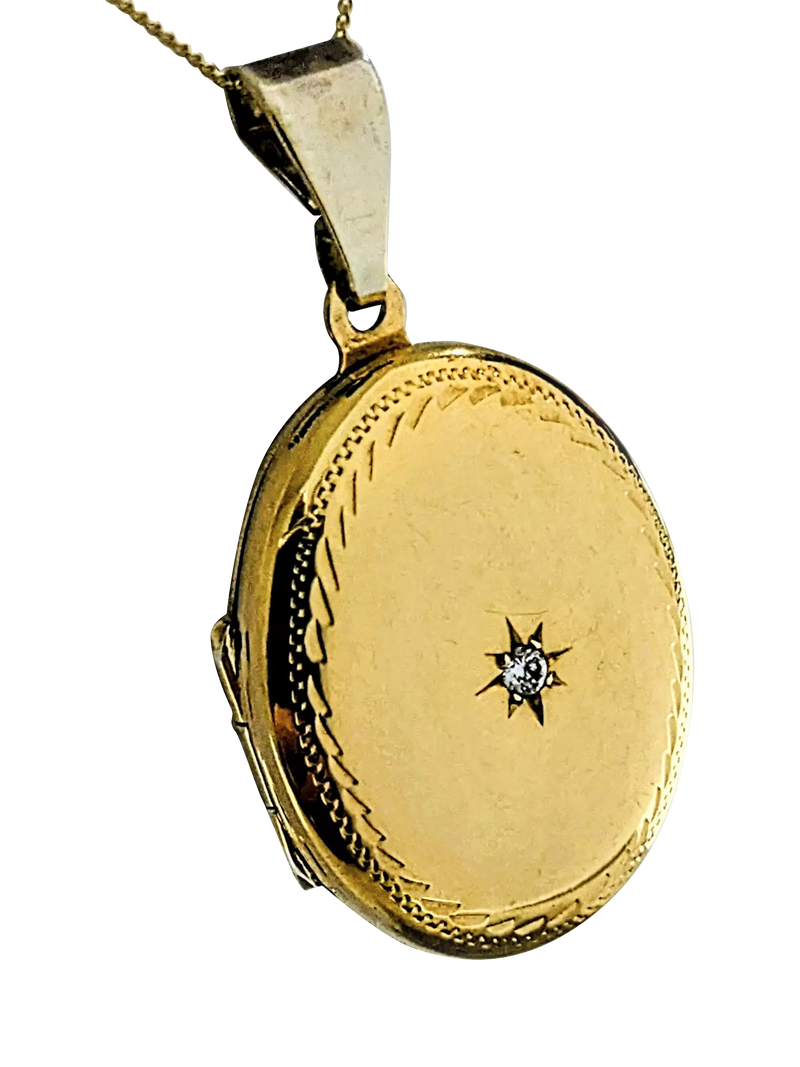 L&T Heirlooms locket cubic zirconia 24x42mm (British brand)
