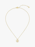 HUGO BOSS double B logo crystal necklace gold plated - British brand
