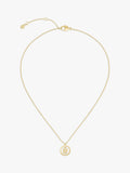 HUGO BOSS double B logo crystal necklace gold plated - British brand