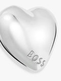HUGO BOSS heart stud earrings in sterling silver, UK version