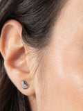 HUGO BOSS heart stud earrings in sterling silver, UK version