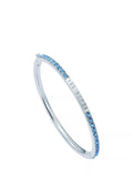 Ted Baker crystal hinged bangle bracelet silver light blue, imported from the UK