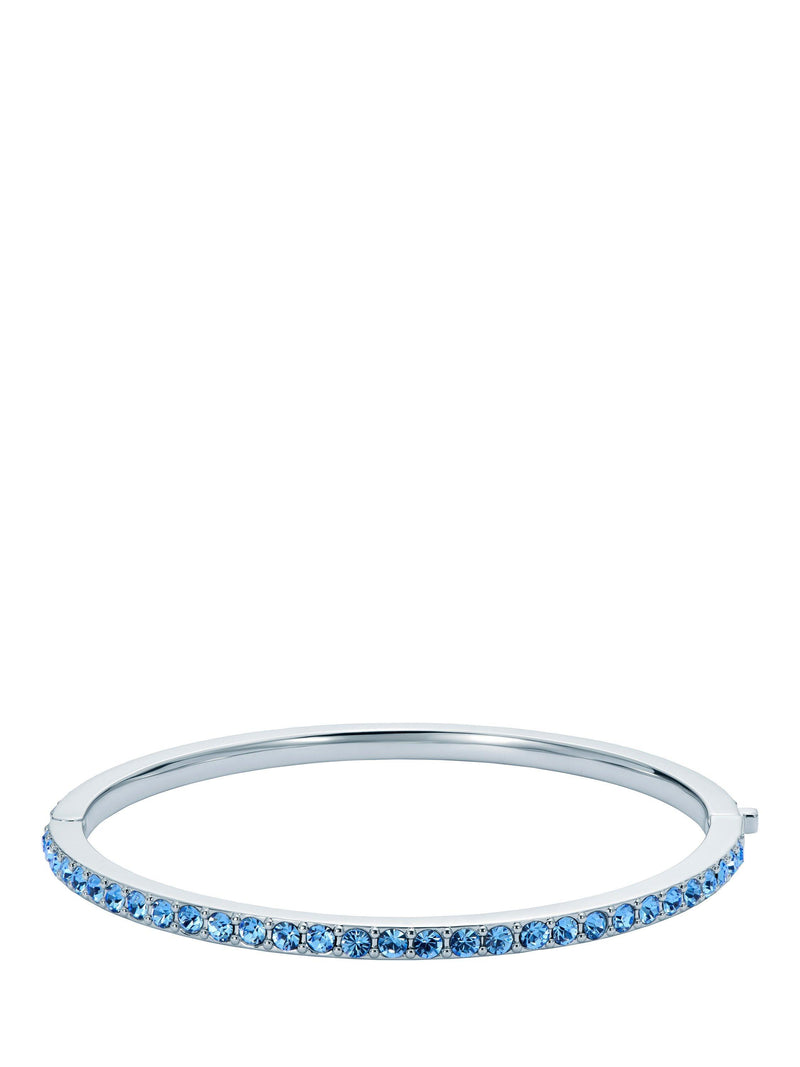 Ted Baker crystal hinged bangle bracelet silver light blue, imported from the UK