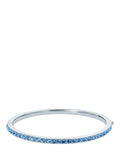Ted Baker crystal hinged bangle bracelet silver light blue, imported from the UK