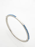 Ted Baker crystal hinged bangle bracelet silver light blue, imported from the UK
