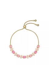 John Lewis Ted Baker Gala Garland Toggle Charm Bracelet, Gold/Pink- Buy online at McGrocer