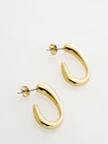 Ted Baker Corie Contour hoop earrings gold tone - British product