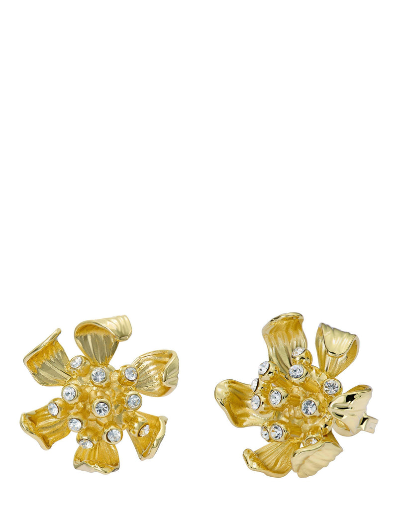Ted Baker Furled Flower stud earrings gold, imported from the UK