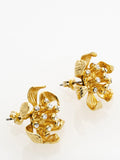Ted Baker Furled Flower stud earrings gold, imported from the UK