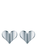 Ted Baker flutter heart stud earrings silver tone (British brand)