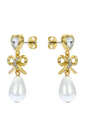 Ted Baker pearl drop earrings gold tone, UK version