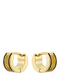 Ted Baker Rolo huggie earrings gold black enamel - British product