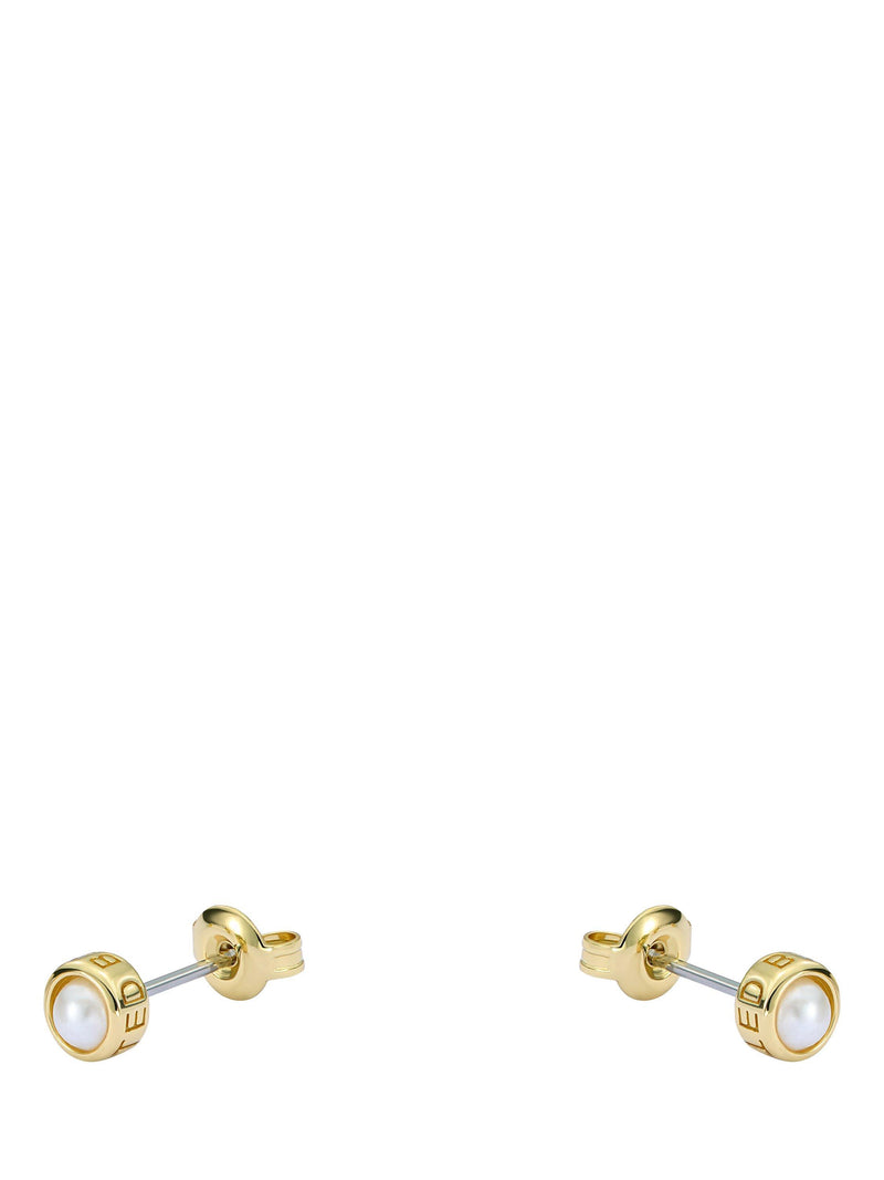 Ted Baker mini pearl stud earrings in gold, imported from the UK