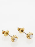 Ted Baker mini pearl stud earrings in gold, imported from the UK