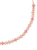 Ted Baker Gabriella Garland gold necklace with crystal flowers (British brand)