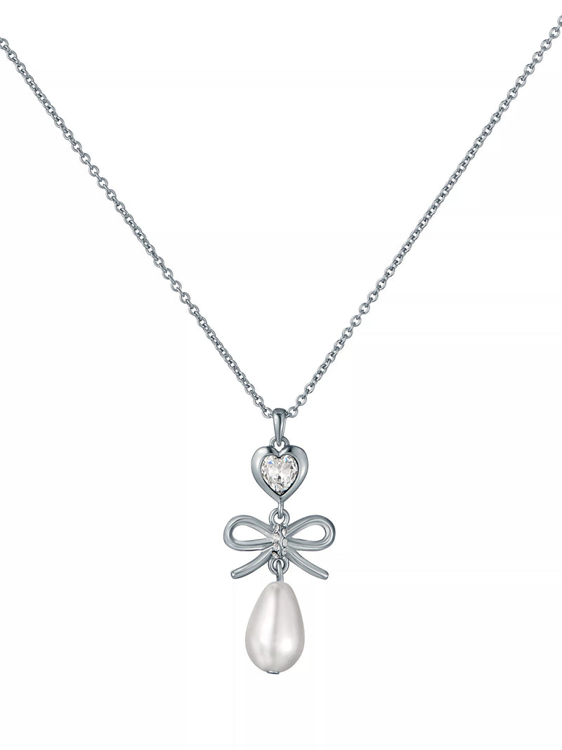 Ted Baker Imogen charm pendant necklace silver tone (British brand)