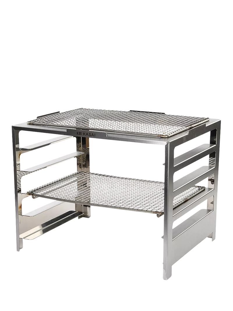 Kasai Konro Grill charcoal BBQ with Robata rack - British product