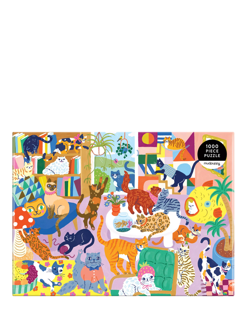 Galison Cosy Cat Club jigsaw puzzle 1000 pieces, imported from the UK