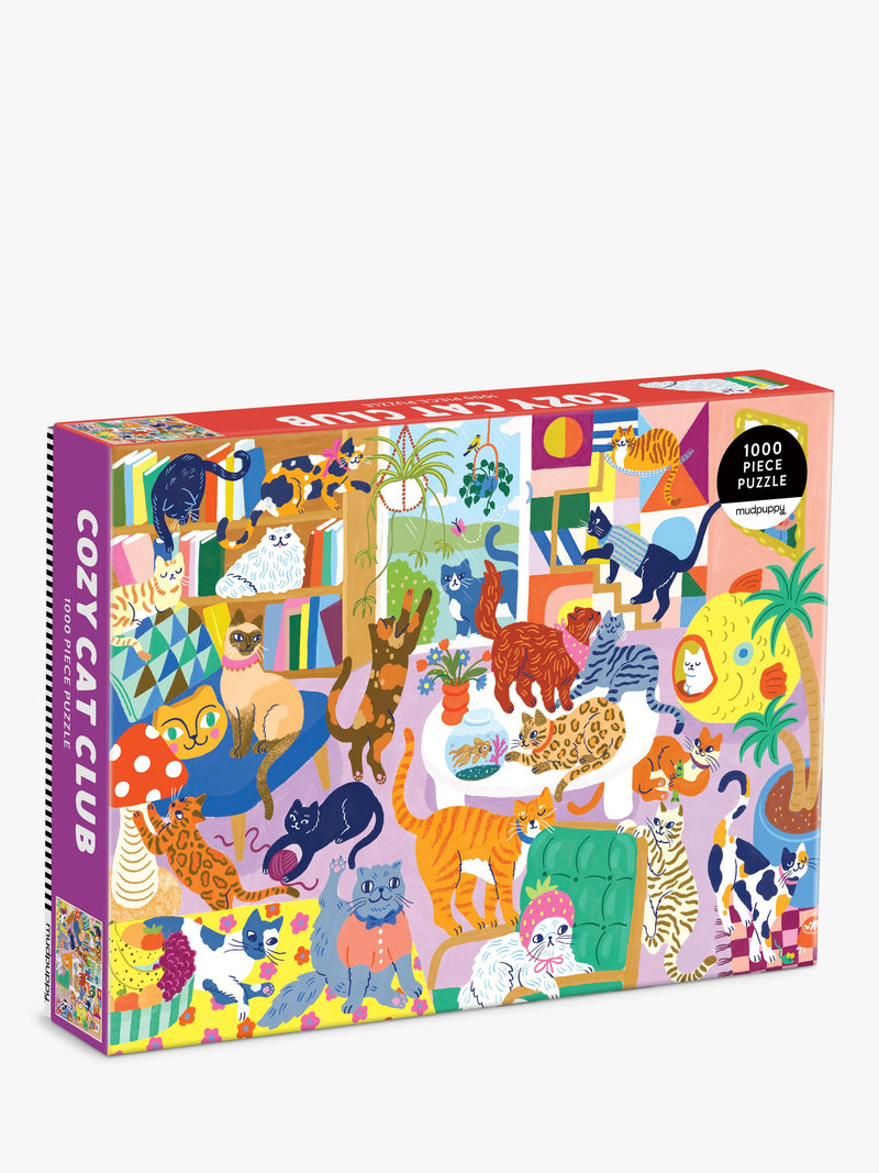 Galison Cosy Cat Club jigsaw puzzle 1000 pieces, imported from the UK