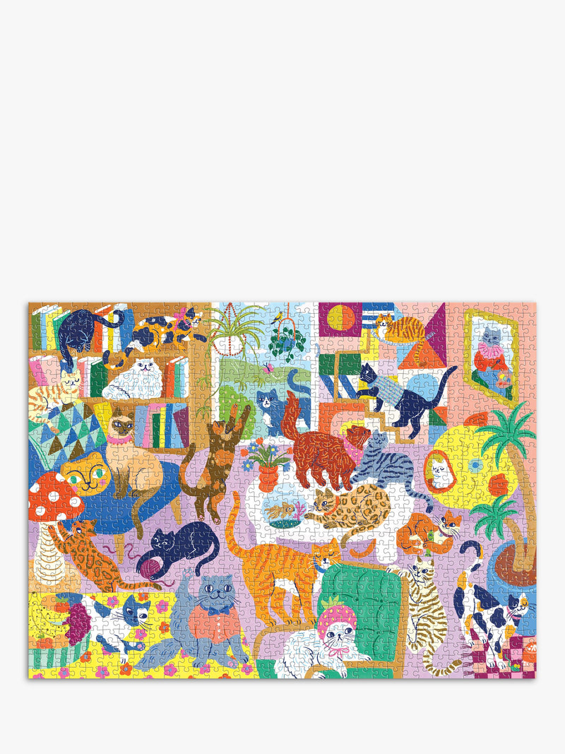 Galison Cosy Cat Club jigsaw puzzle 1000 pieces, imported from the UK