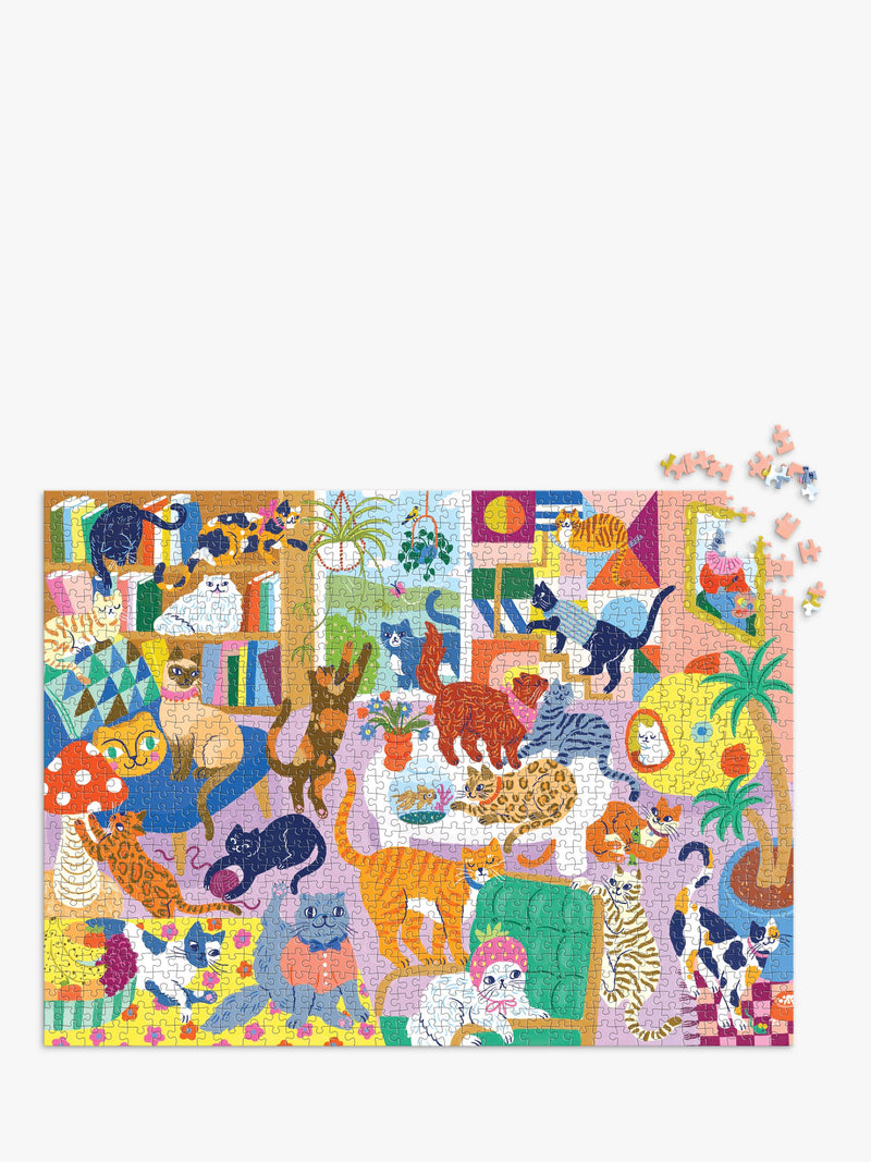 Galison Cosy Cat Club jigsaw puzzle 1000 pieces, imported from the UK