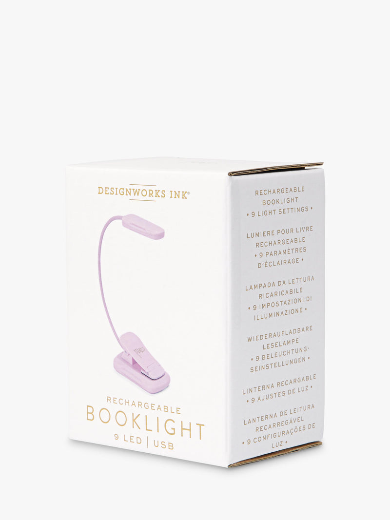 DesignWorks Ink LED book light pink, portable reading light, UK version