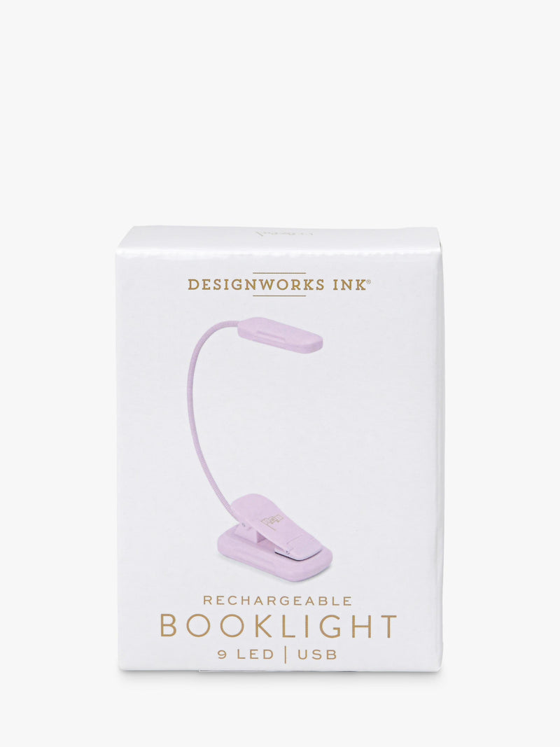 DesignWorks Ink LED book light pink, portable reading light, UK version