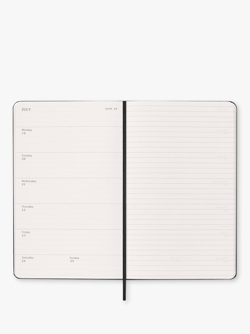 Moleskine weekly diary 18-month black, imported from the UK