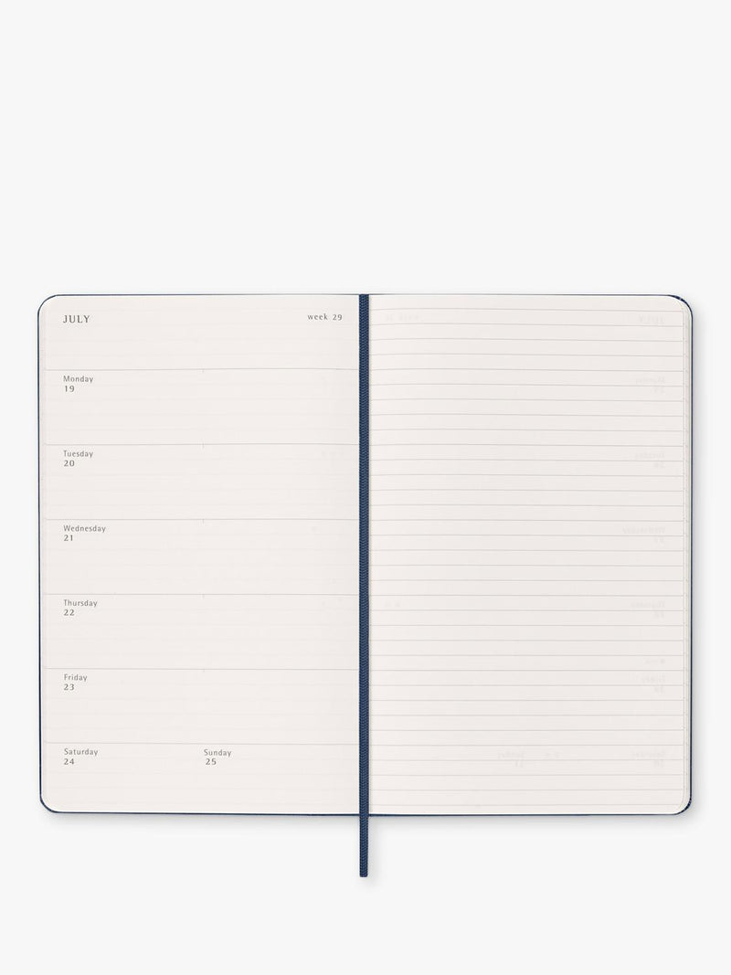 Moleskine 18-month weekly diary 2026-2027 dark blue, UK version
