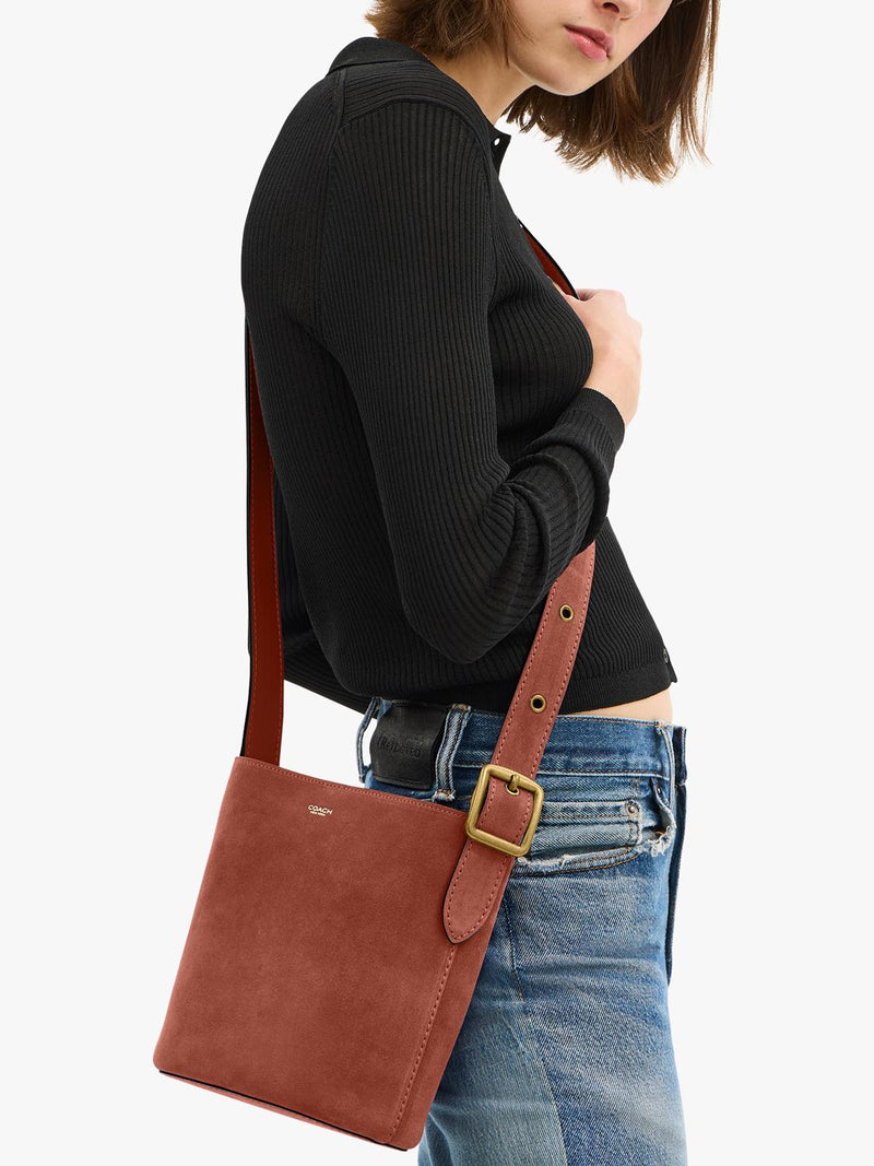 Coach suede bucket bag Bleecker range (British brand)