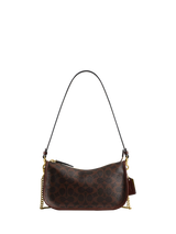 John Lewis Coach Waverly Canvas and Leather Signature Shoulder Bag, Maple- Buy online at McGrocer