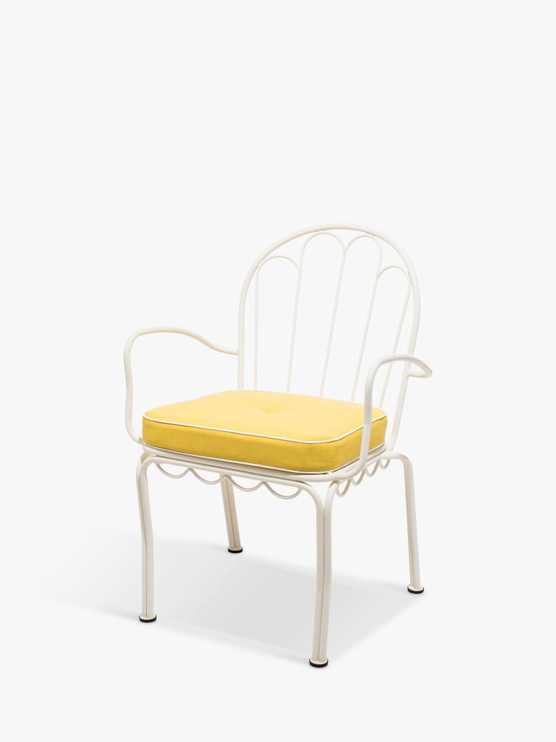 Business & Pleasure Co. garden dining chair cushion yellow, UK version