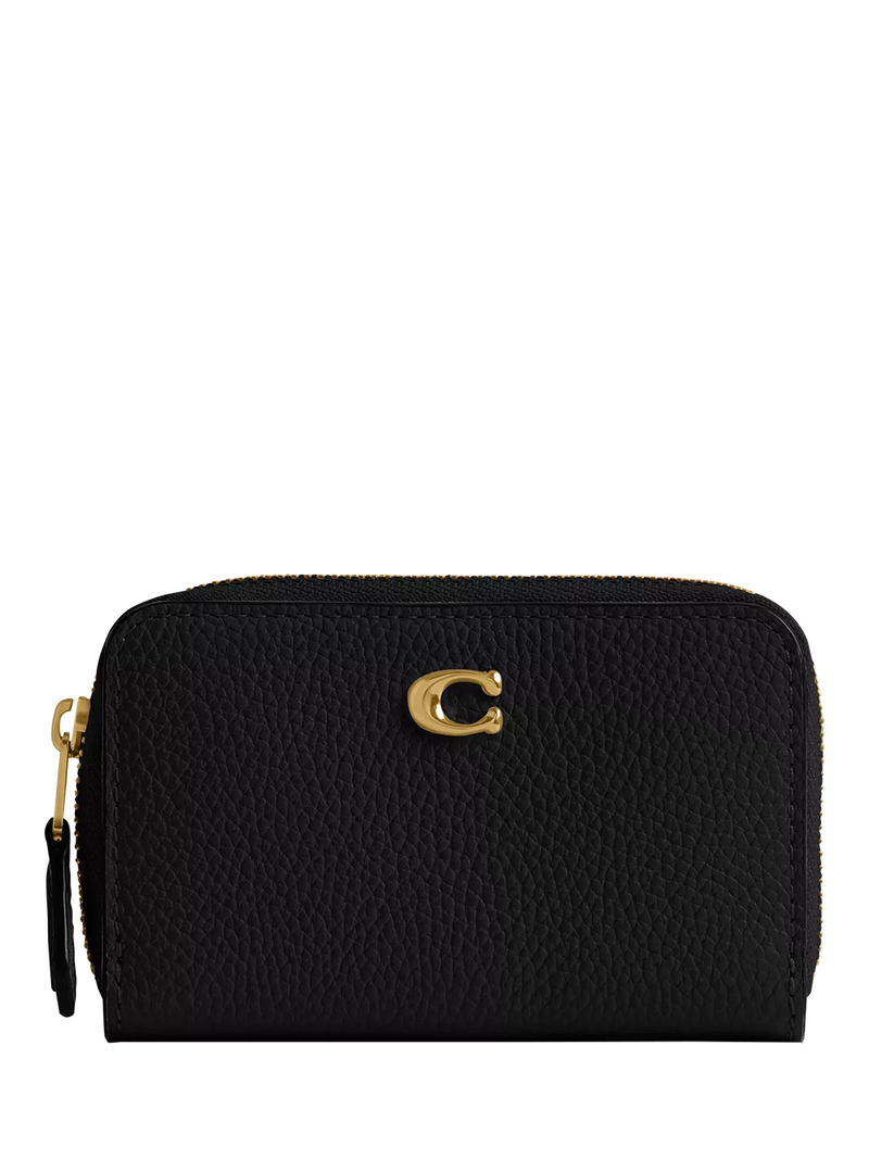 Coach small zip around card holder black (British brand)