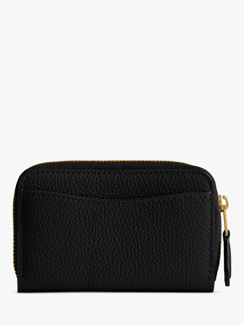 Coach small zip around card holder black (British brand)