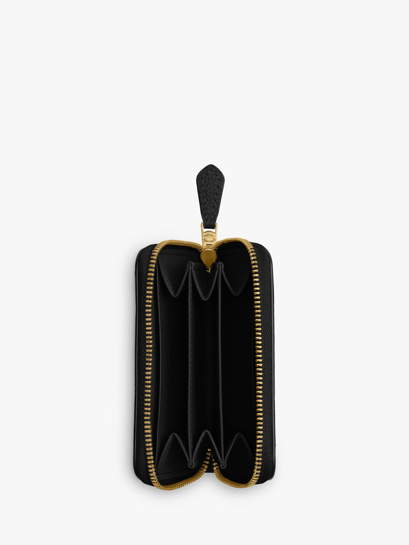 Coach small zip around card holder black (British brand)