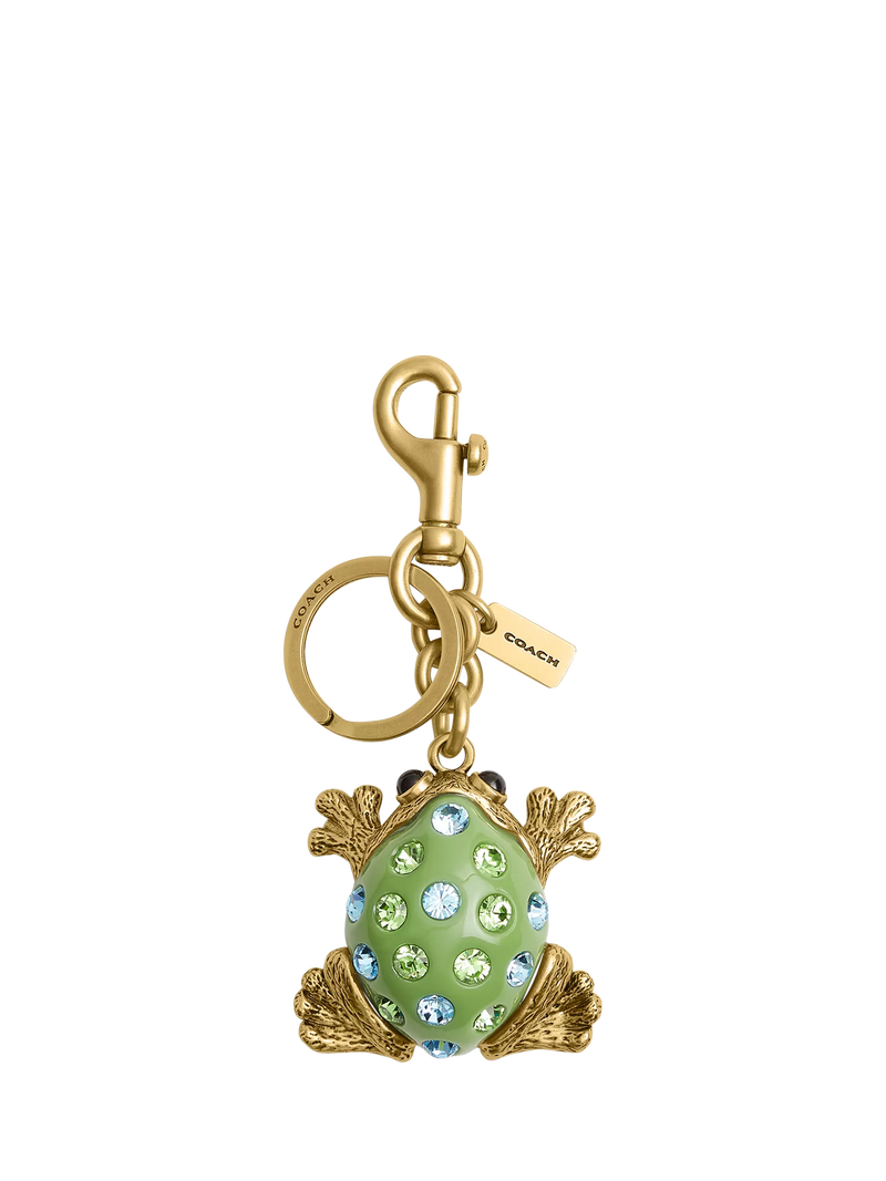 Coach crystal frog bag charm green multi (British brand)