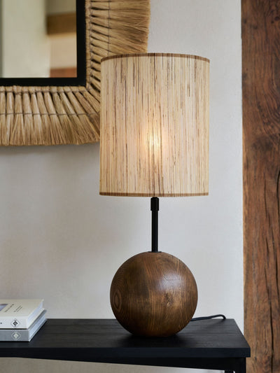 Next French Connection Wood Kinsha Table Lamp 50cm- Buy online at McGrocer