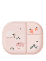 John Lewis Done by Deer Tiny Farm Foodie Compartment Plate, Powder- Buy online at McGrocer
