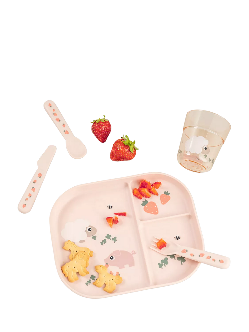 Done by Deer Tiny Farm compartment plate powder - British product