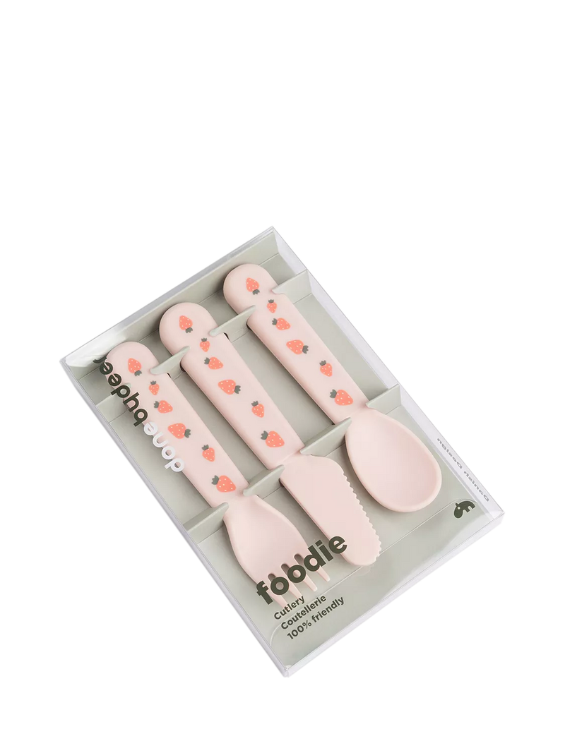 Done by Deer Tiny Farm Foodie cutlery set powder (British brand)